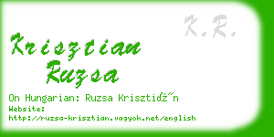 krisztian ruzsa business card